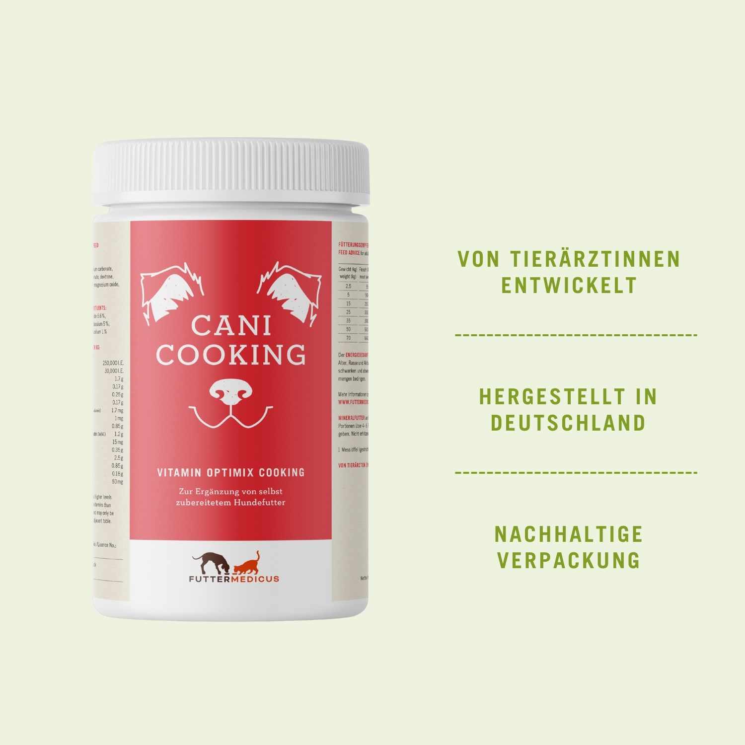 Vitamin Optimix | Cani Cooking 500 g | Futterzusatz für selbst gekochtes Hundefutter